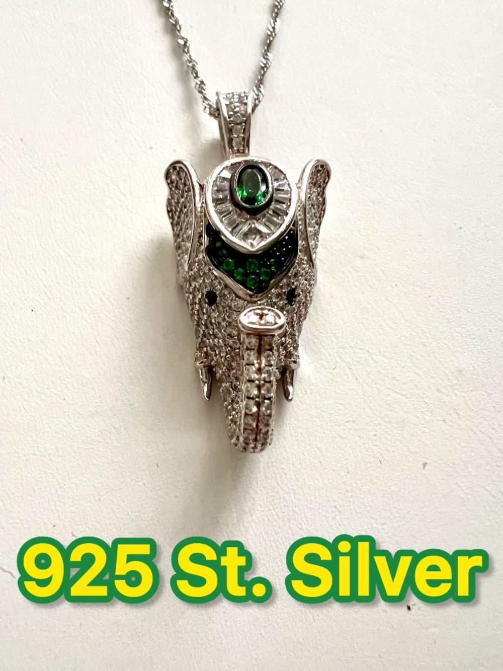 NWT 925 STERLING SILVER ELEPHANT GANESHA PENDANT